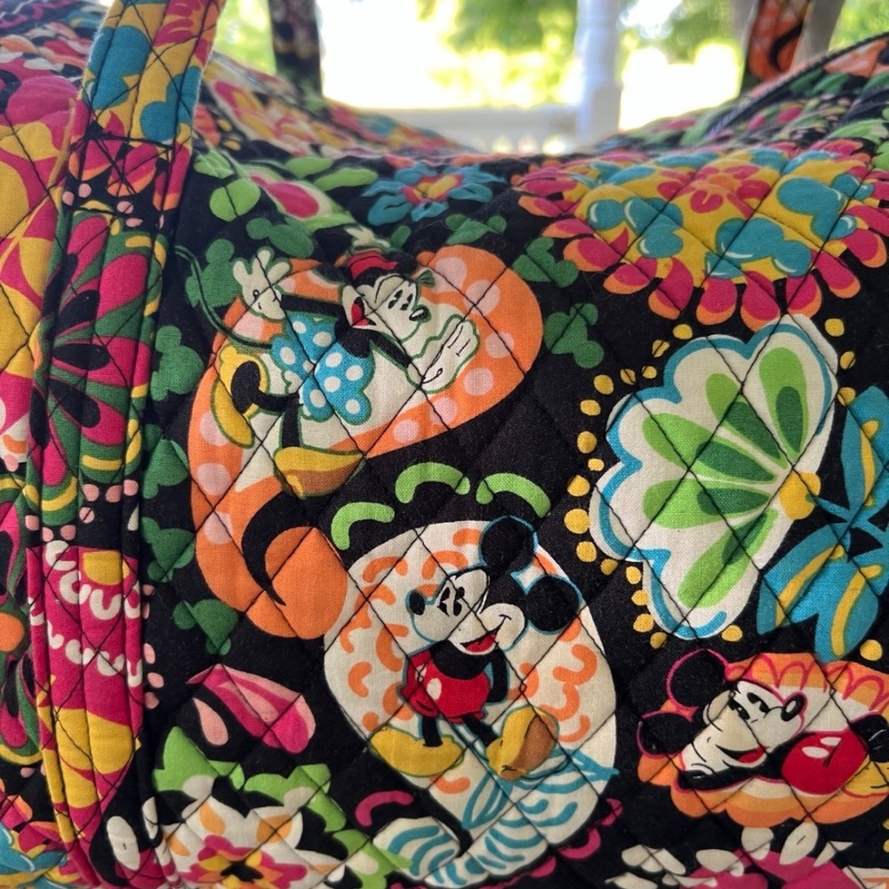 Vera Bradley Black Quilted Floral & Paisley Travel Duffel - Picture 8 of 15
